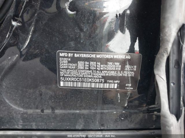 5UXKR0C51E0K50875 BMW X5