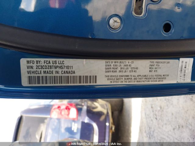 2C3CDZBT9PH571011 Dodge Challenger R/t