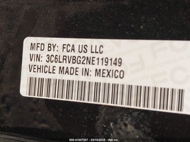 3C6LRVBG2NE119149 RAM Promaster 1500 High Roof 136 Wb