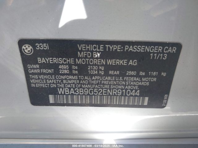 WBA3B9G52ENR91044 BMW 335i Xdrive