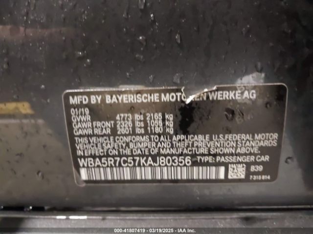 WBA5R7C57KAJ80356 BMW 330i Xdrive