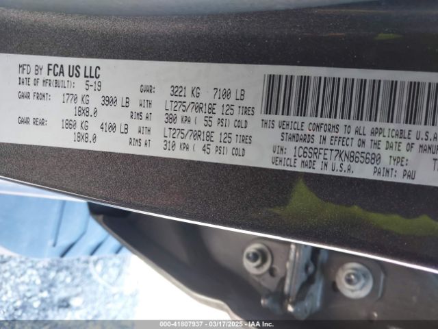 2019 RAM 1500 1C6SRFET7KN865680 Photo 8