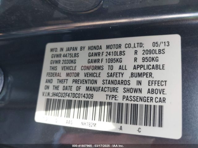 2013 ACURA TSX JH4CU2F47DC014309 Photo 8