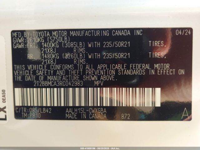 2024 LEXUS RX 350H 2T2BBMCA3RC042983 Photo 8
