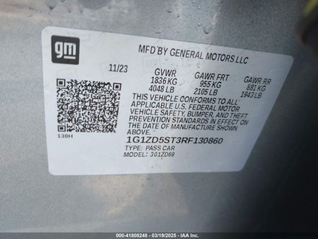 1G1ZD5ST3RF130860 Chevrolet Malibu Fwd 1lt