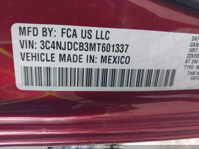 3C4NJDCB3MT601337 Jeep Compass Limited 4x4