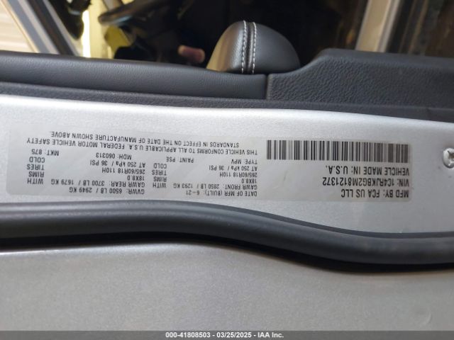 1C4RJKBG2M8121372 Jeep Grand Cherokee L Limited 4x4