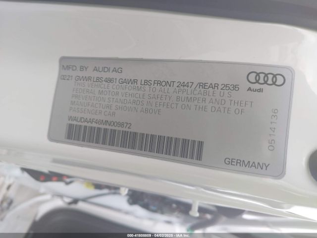 2021 AUDI A4 WAUDAAF46MN009872 Photo 8