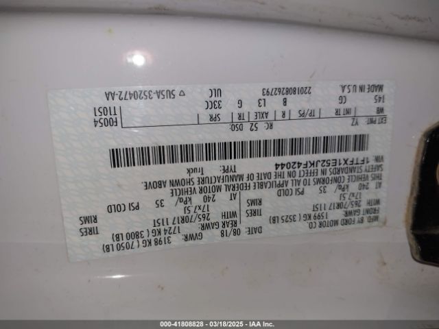 1FTFX1E52JKF42044 Ford F-150 Xl