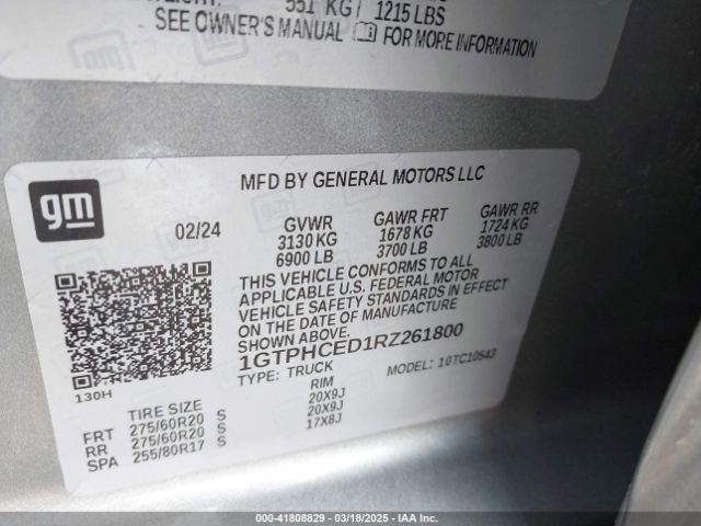 1GTPHCED1RZ261800 GMC Sierra 1500 2wd  Short Box Elevation