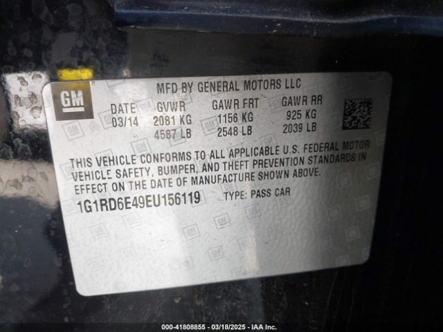 2014 CHEVROLET VOLT 1G1RD6E49EU156119 Photo 8