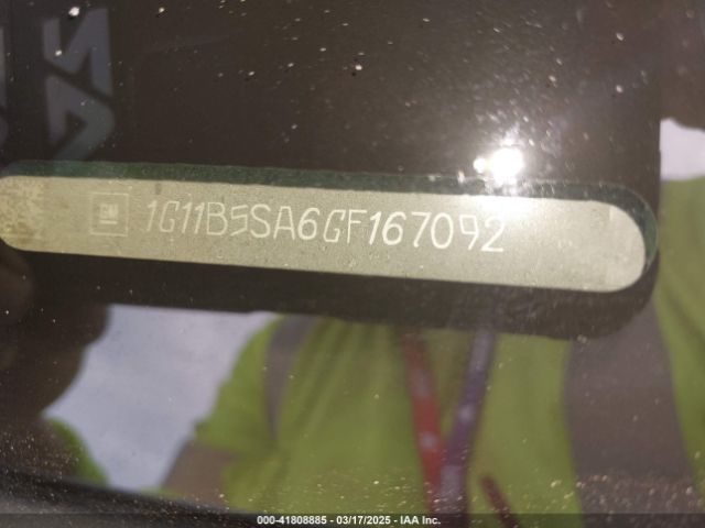 1G11B5SA6GF167092 Chevrolet Malibu Limited Ls