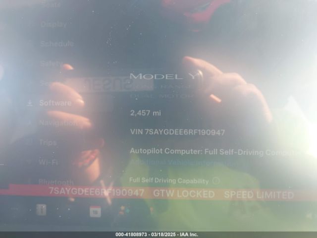 7SAYGDEE6RF190947 Tesla Model Y Long Range Dual Motor All-wheel Drive