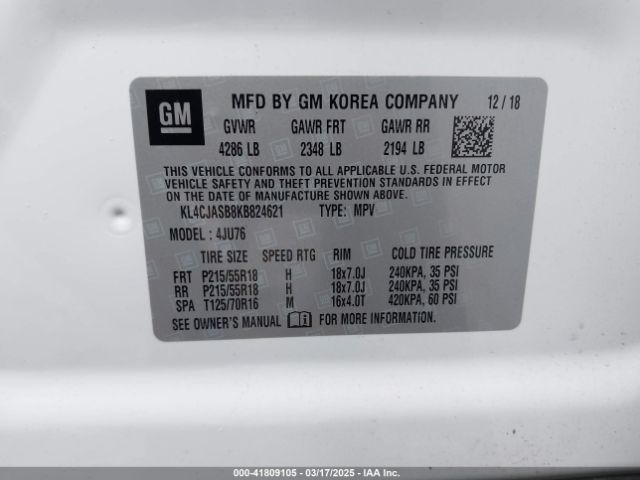 2019 BUICK ENCORE KL4CJASB8KB824621 Photo 8