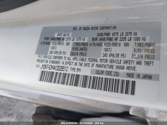 Mazda Cx-5 Grand Touring 2019 JM3KFADM4K0626610 Image 9