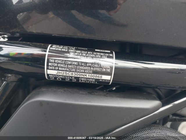 2022 HONDA CMX1100 JH2SC8309NK100868 Photo 9