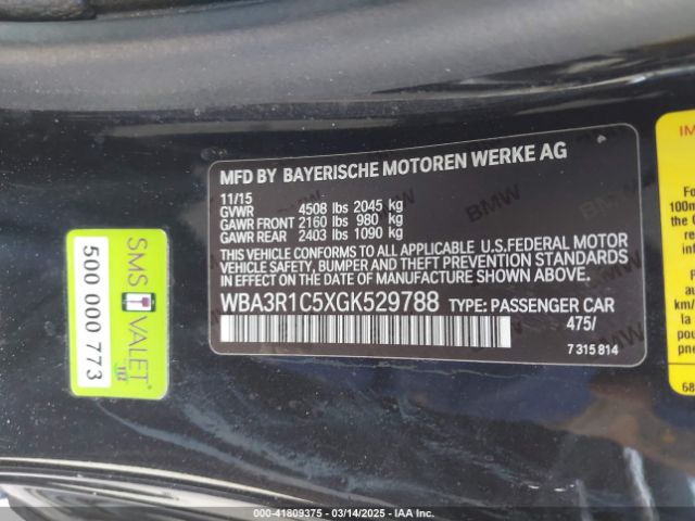 WBA3R1C5XGK529788 BMW 435i