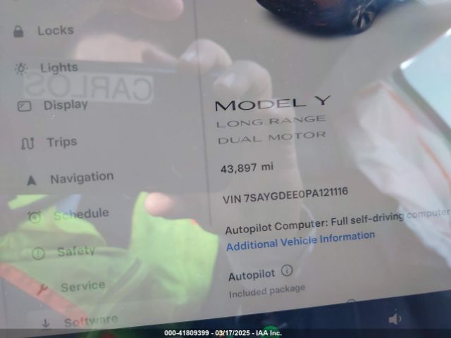 7SAYGDEE0PA121116 Tesla Model Y