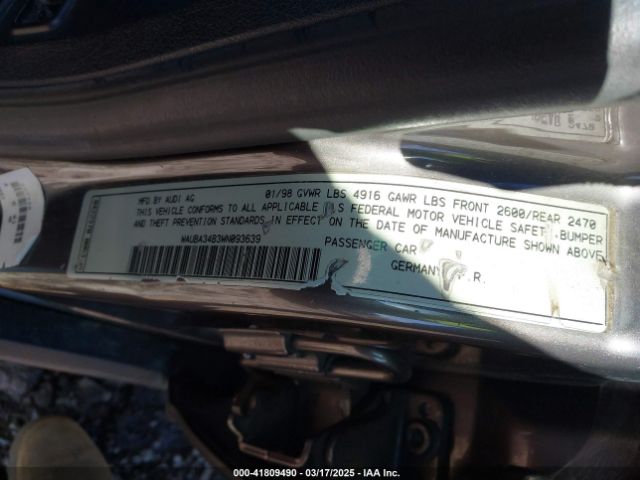1998 AUDI A6 WAUBA34B3WN093639 Photo 8
