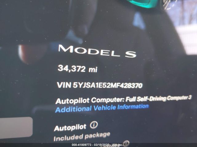 5YJSA1E52MF428370 Tesla Model S Long Range Dual Motor All-wheel Drive