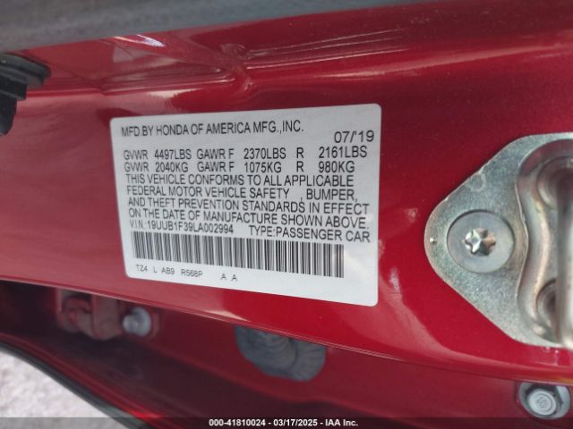 19UUB1F39LA002994 Acura Tlx Standard