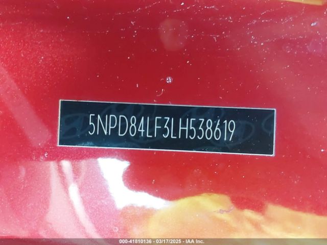 5NPD84LF3LH538619 Hyundai ELANTRA SEL