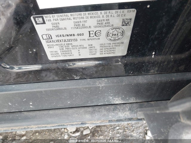 3GKALVEX7JL323159 GMC Terrain Slt