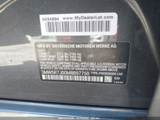 3MW5R7J00M8B97750 BMW 330i Xdrive