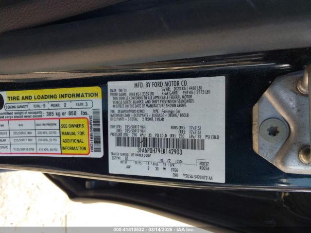 3FA6P0H79ER142903 Ford FUSION SE