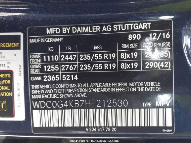 WDC0G4KB7HF212530 Mercedes-Benz Glc 300 4matic