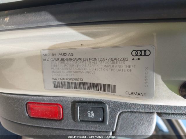 WAUGMAF40HN058723 Audi A4 2.0t Ultra Premium