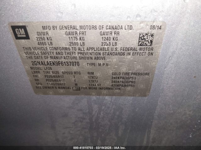 2GNALAEK9F6137070 Chevrolet EQUINOX LS