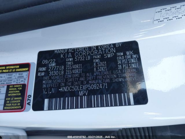 KNDC5DLEXP5092471 KIA Ev6 Gt