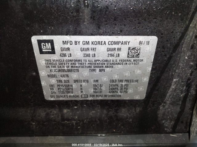 KL4CJASB9JB691270 Buick Encore Preferred