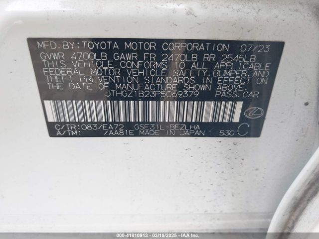 JTHGZ1B23P5069379 Lexus Is 350 F Sport