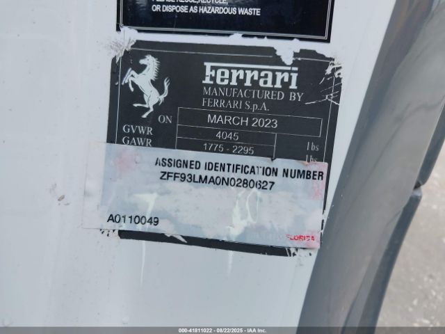 Ferrari F154cg 2022 ZFF93LMA0N0280627 Image 9