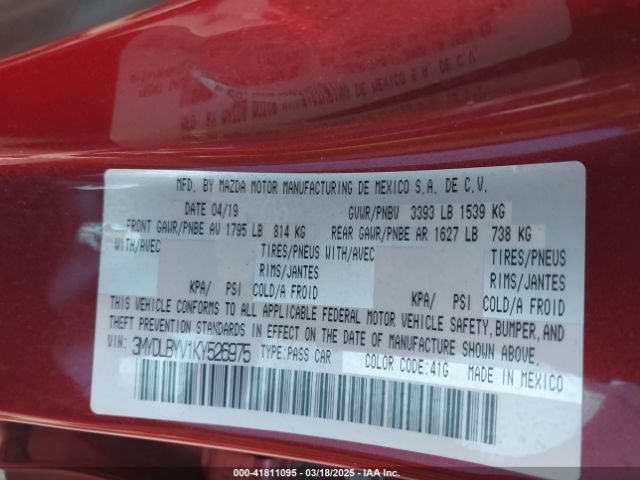 3MYDLBYV1KY526975 Toyota YARIS L