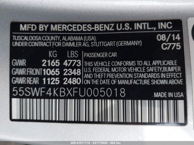 55SWF4KBXFU005018 Mercedes-Benz C 300 4matic/luxury 4matic/sport 4matic