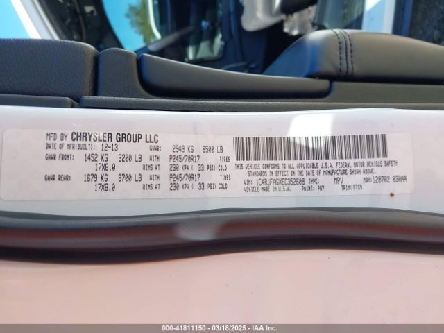 1C4RJFAGXEC352608 Jeep Grand Cherokee Laredo