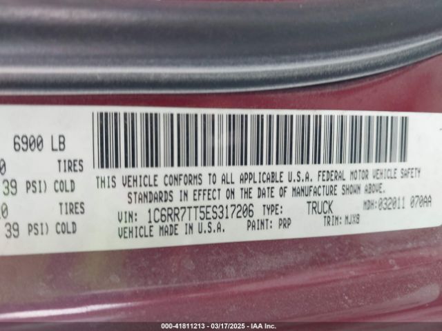 1C6RR7TT5ES317206 RAM 1500 Outdoorsman
