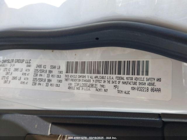 1C4PJLDS9EW238121 Jeep Cherokee Limited