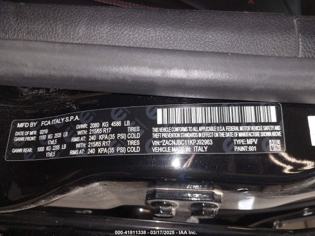 ZACNJBC11KPJ92963 Jeep Renegade Trailhawk 4x4