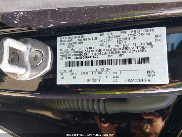 1FMCU0MN8SUA41572 Ford Escape St-line