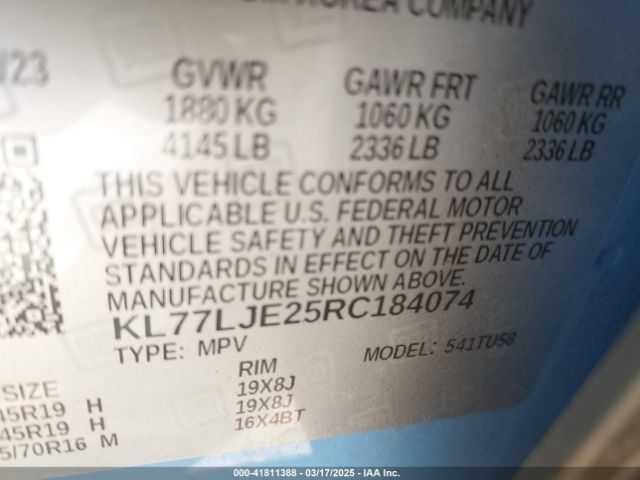 KL77LJE25RC184074 Chevrolet Trax Fwd 2rs