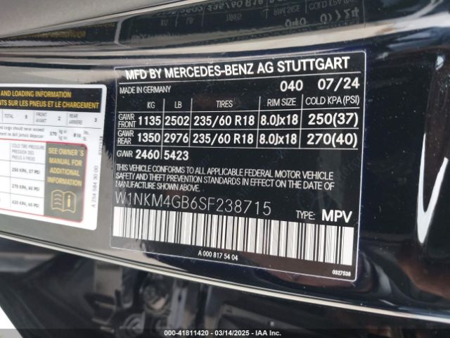 W1NKM4GB6SF238715 Mercedes-Benz Glc 300 Suv