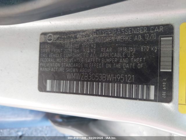 2011 MINI COOPER COUNTRYMAN WMWZB3C53BWH95121 Photo 8
