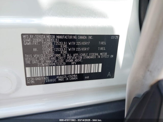 Toyota Rav4 Xle 2021 2T3W1RFV6MC133539 Image 9