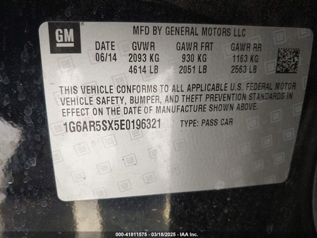 2014 CADILLAC CTS 1G6AR5SX5E0196321 Photo 8