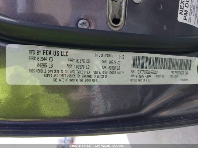 1C3CDFBB8GD660393 Dodge DART SXT