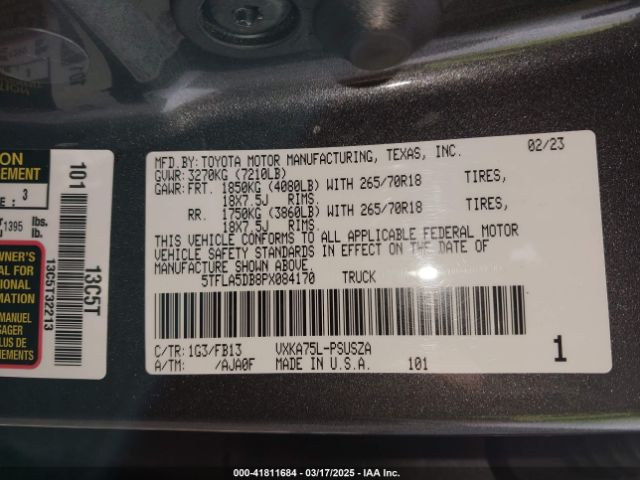 5TFLA5DB8PX084170 Toyota Tundra Sr5